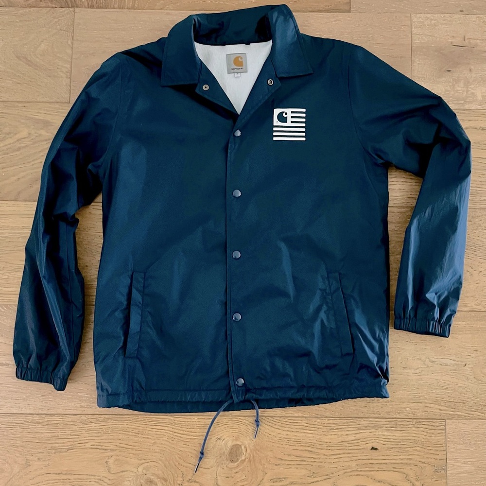 Carhartt WIP coaches jacket in navy blue size medium. Great condition